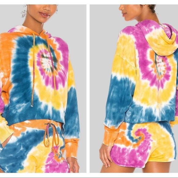 DAYDREAMER Tie Dye Hoodie Double Trouble Pre Shrunk Size S psychedelic NEW - Picture 2 of 11